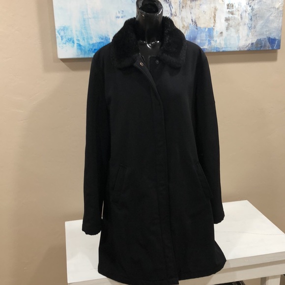 Weatherproof Jackets & Blazers - Weatherproof coat black winter warm medium with faux fur collar fully lined